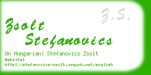 zsolt stefanovics business card